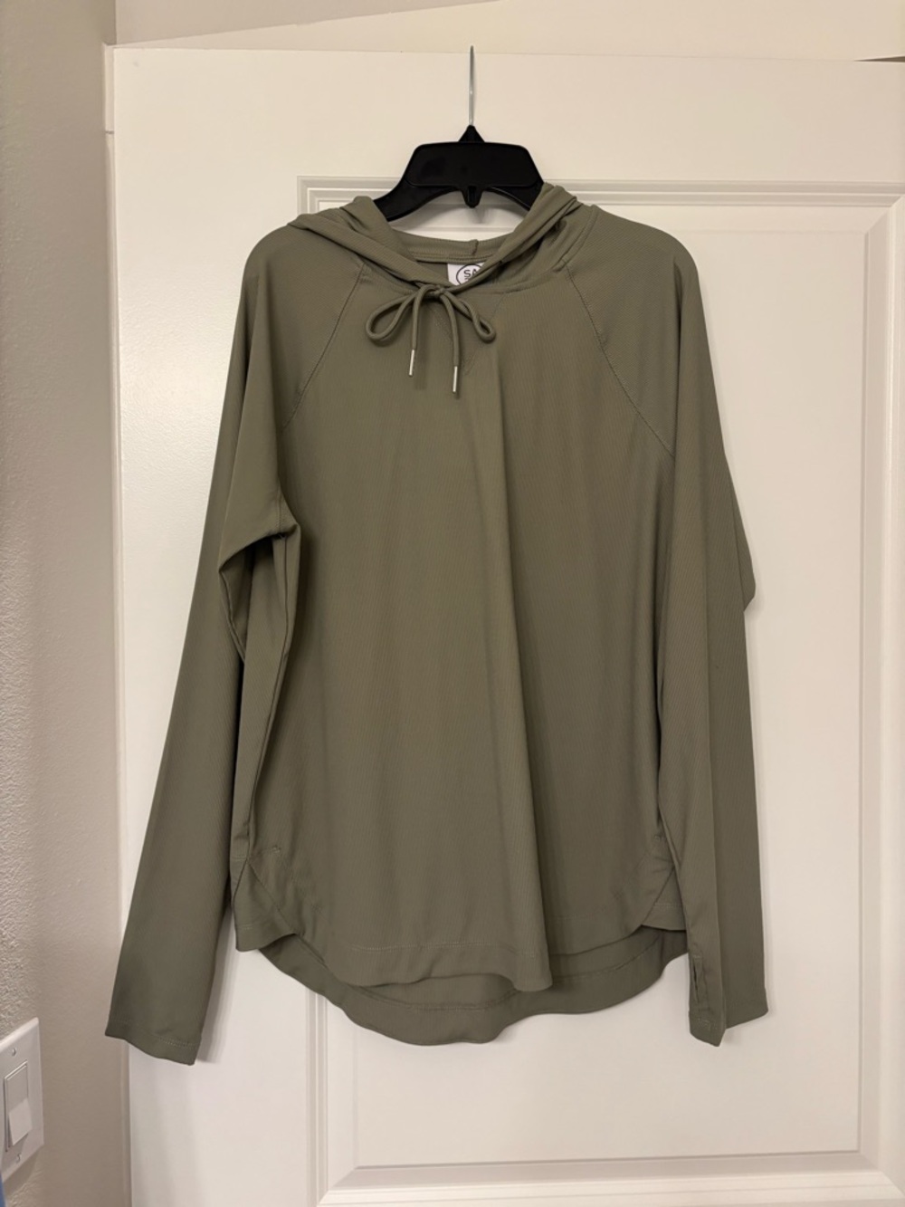 Olive green lightweight hoodie